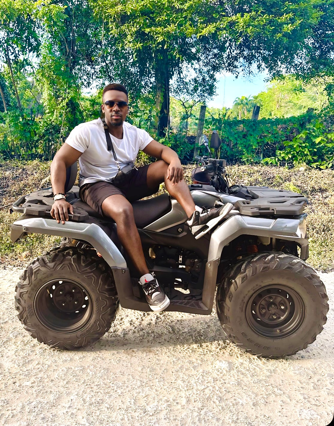 Koby on an ATV in Puerto Plata, Dominican Republic